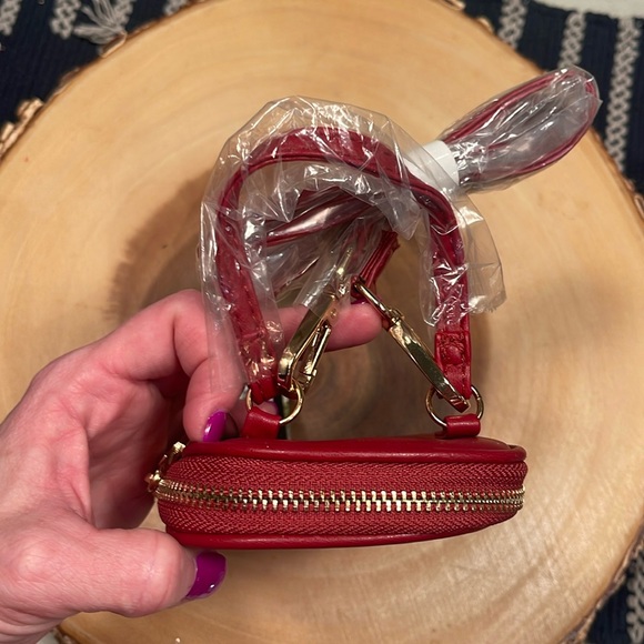 NWT badly Mishka, vegan leather in brick red phone case with wallet pocke… - Picture 9 of 10